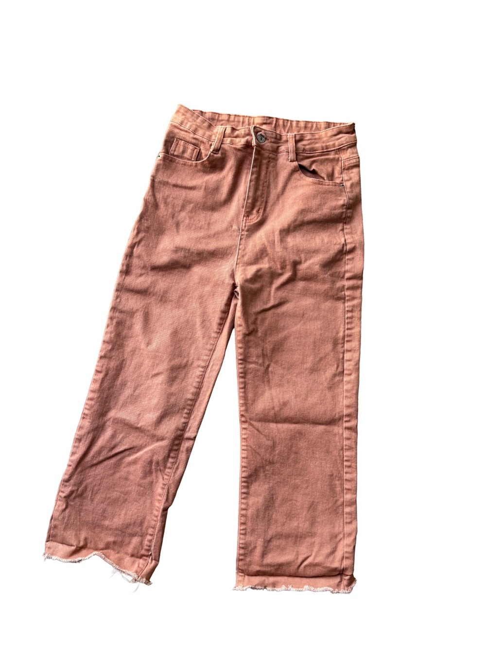 Women's High-Rise Cropped Jeans in Dusty Rose
